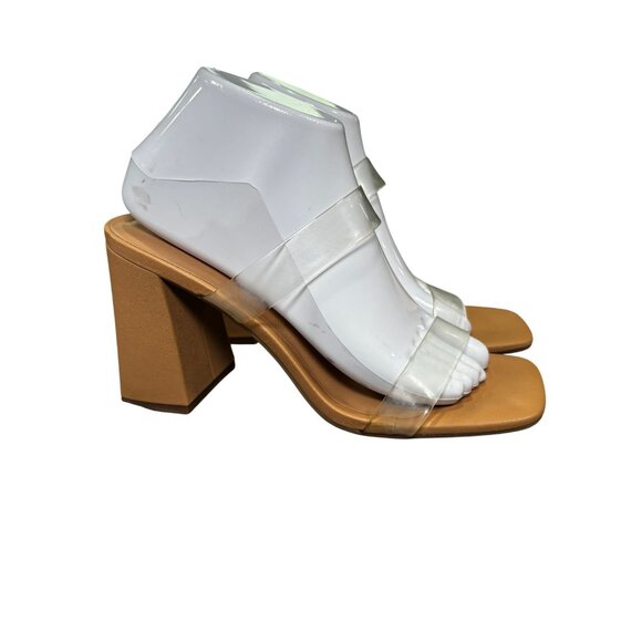 Transparent Strap Block Heeled Sandals Size 8 By A New Day - Picture 5 of 8